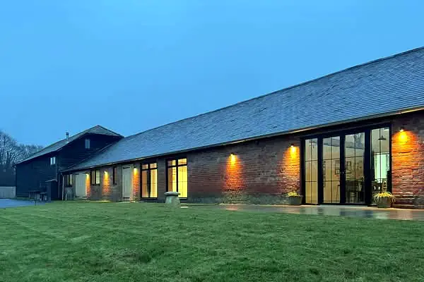 Finished building at dusk